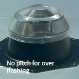 No pitch for over flashing